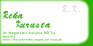 reka kurusta business card